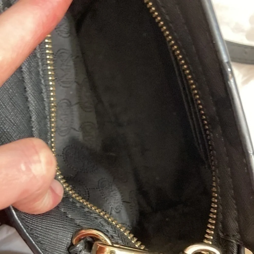 Michael kora black saffiano leather mini Selma crossbody bag